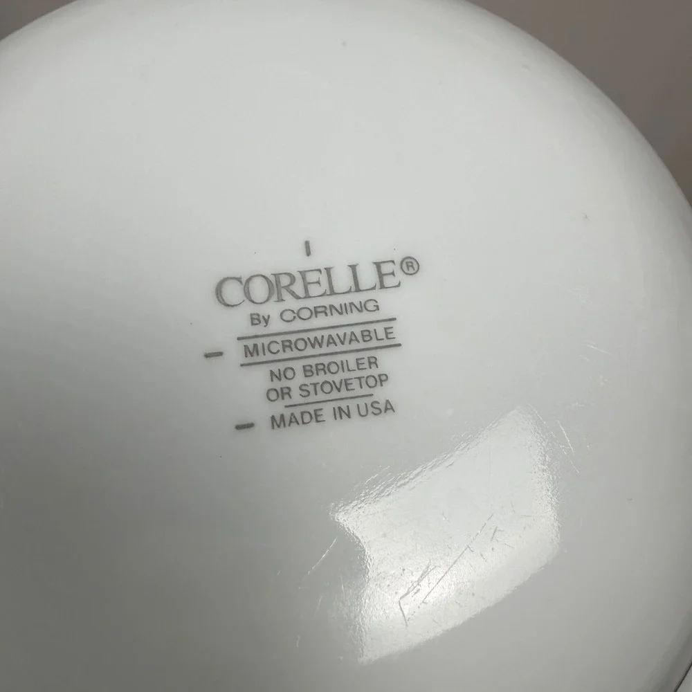 Set of 3x Corelle by Corning Blue Lily Morning Blue Soup Bowls Vintage USA